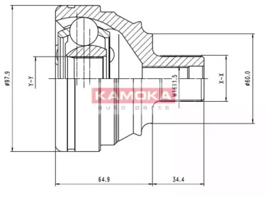 Шарнирный комплект KAMOKA 6738