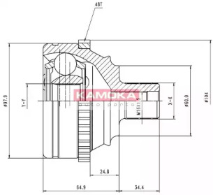 Шарнирный комплект KAMOKA 6740