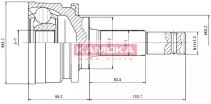 Шарнирный комплект KAMOKA 6754