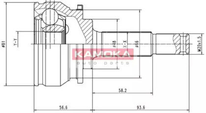 Шарнирный комплект KAMOKA 6782