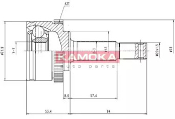 Шарнирный комплект KAMOKA 6783