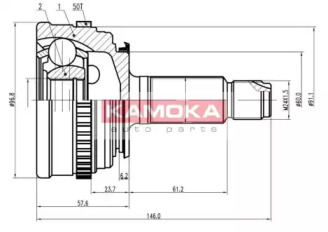 Шарнирный комплект KAMOKA 6800