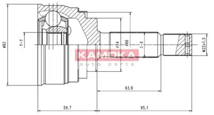 Шарнирный комплект KAMOKA 6832