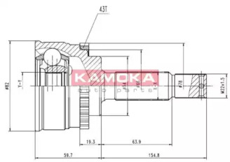 Шарнирный комплект KAMOKA 6870