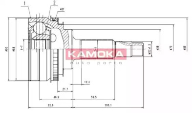 Шарнирный комплект KAMOKA 6890