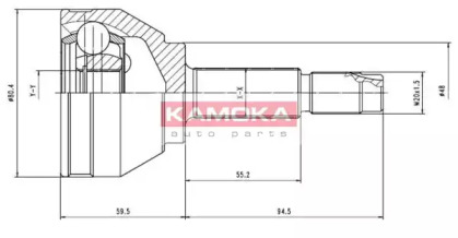 Шарнирный комплект KAMOKA 7008