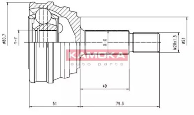 Шарнирный комплект KAMOKA 7010