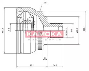 Шарнирный комплект KAMOKA 7050