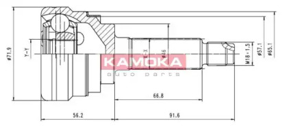 Шарнирный комплект KAMOKA 7052