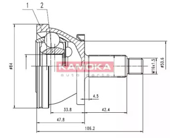 Шарнирный комплект KAMOKA 7082