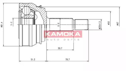 Шарнирный комплект KAMOKA 7096