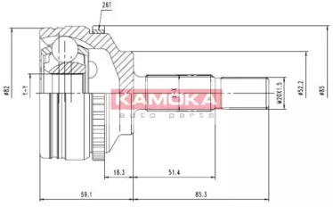 Шарнирный комплект KAMOKA 7140