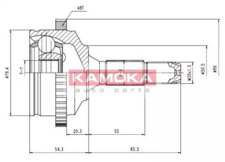 Шарнирный комплект KAMOKA 7146