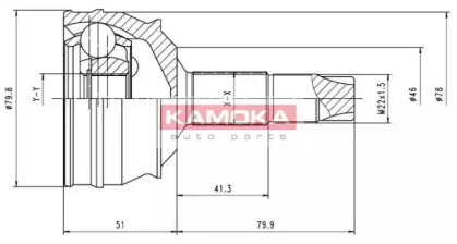 Шарнирный комплект KAMOKA 7334