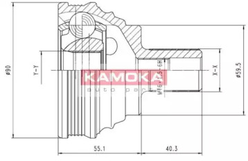 Шарнирный комплект KAMOKA 7338