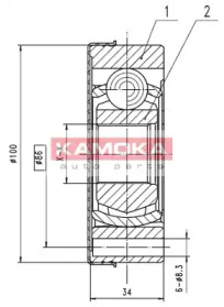 Шарнирный комплект KAMOKA 8096