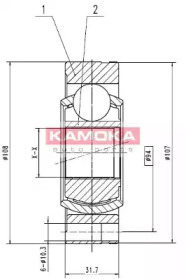 Шарнирный комплект KAMOKA 8738