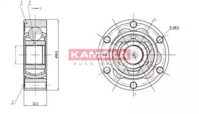 Шарнирный комплект KAMOKA 9024