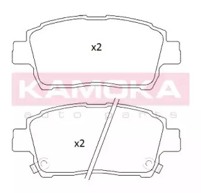 Комплект тормозных колодок KAMOKA JQ101157