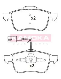 Комплект тормозных колодок KAMOKA JQ101212