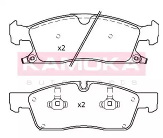 Комплект тормозных колодок KAMOKA JQ101250