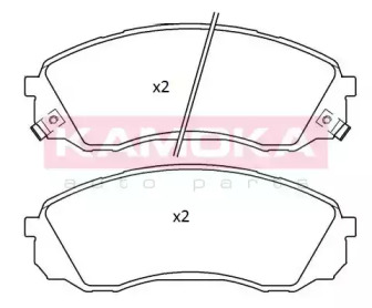 Комплект тормозных колодок KAMOKA JQ101263