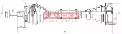 Вал KAMOKA VW1138922A