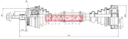 Вал KAMOKA VW1138923A