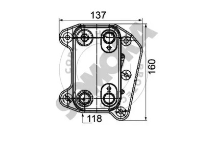масляный радиатор, двигательное масло SOMORA 171365B