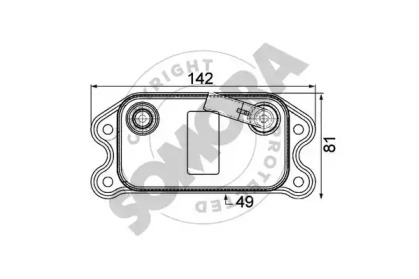 масляный радиатор, двигательное масло SOMORA 361465