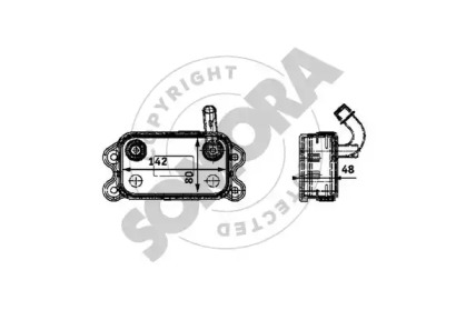 масляный радиатор, двигательное масло SOMORA 363365