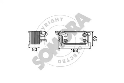 Масляный радиатор, автоматическая коробка передач SOMORA 363466