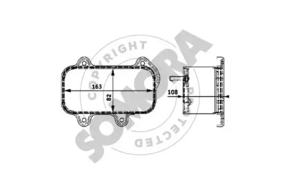 масляный радиатор, двигательное масло SOMORA 231065
