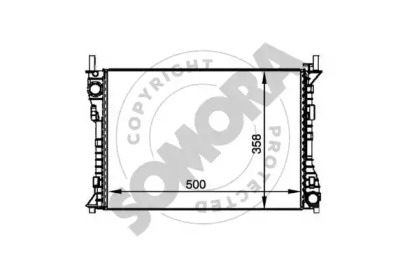 Радиатор, охлаждение двигателя SOMORA 092540C