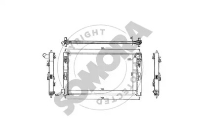 Радиатор, охлаждение двигателя SOMORA 182440A