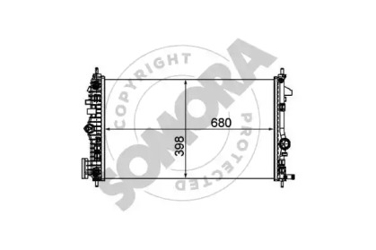 Радиатор, охлаждение двигателя SOMORA 210840A
