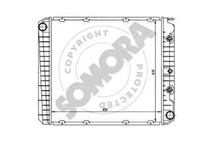 Радиатор, охлаждение двигателя SOMORA 362041