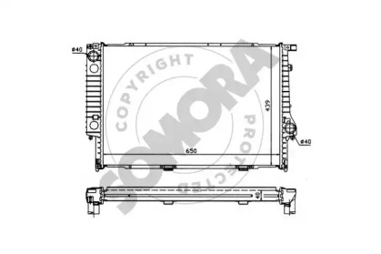 Радиатор, охлаждение двигателя SOMORA 041145