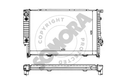 Радиатор, охлаждение двигателя SOMORA 041147