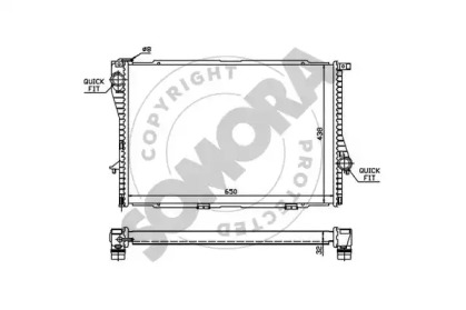 Радиатор, охлаждение двигателя SOMORA 041240