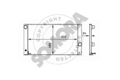 Радиатор, охлаждение двигателя SOMORA 041340