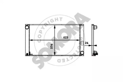 Радиатор, охлаждение двигателя SOMORA 041340D