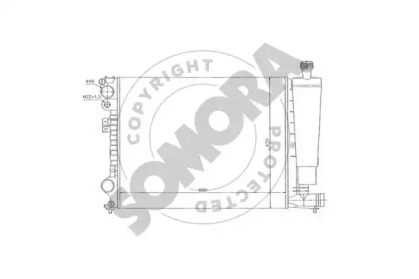 Радиатор, охлаждение двигателя SOMORA 085040A