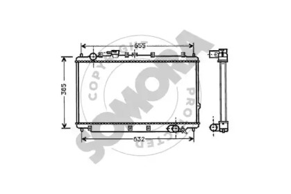 Радиатор, охлаждение двигателя SOMORA 117540