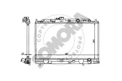 Радиатор, охлаждение двигателя SOMORA 120241