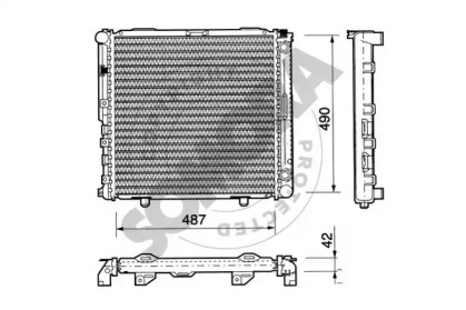 Радиатор, охлаждение двигателя SOMORA 170442