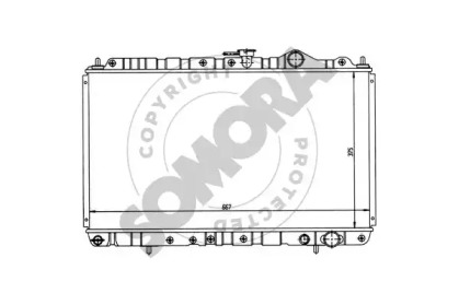 Радиатор, охлаждение двигателя SOMORA 185140