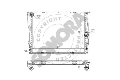Радиатор, охлаждение двигателя SOMORA 045040
