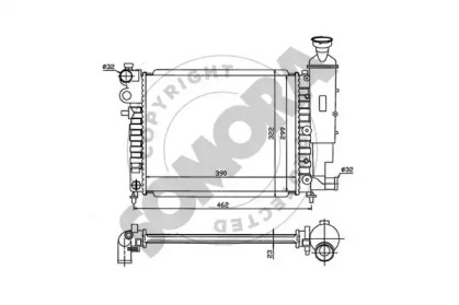 Радиатор, охлаждение двигателя SOMORA 050240B