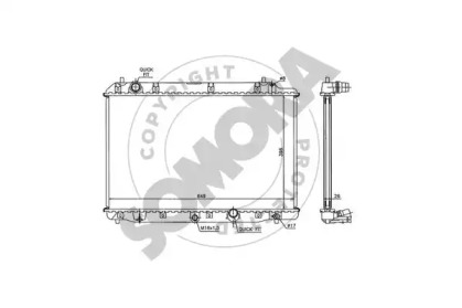 Радиатор, охлаждение двигателя SOMORA 127140B